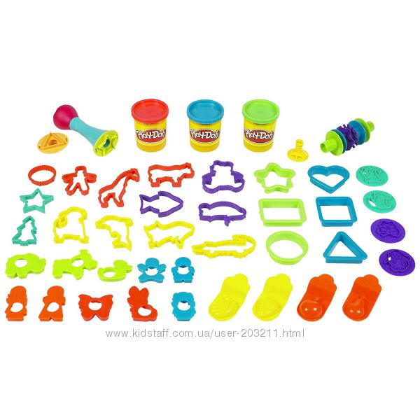 Набор с формочками, текстурными валиками Play Doh Super Molding Mania Toy