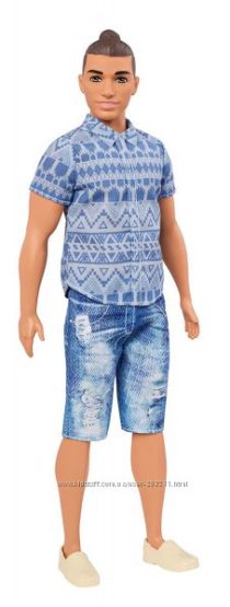 Уценка. Barbie Ken Fashionistas Distressed Denim. Кен в джинсовой одежде.