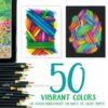Crayola signature colored pencils. Крайола проф. серия 50 карандашей