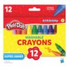 Восковые смываемые карандаши Джамбо 12 шт. Play-Doh Jumbo Crayons