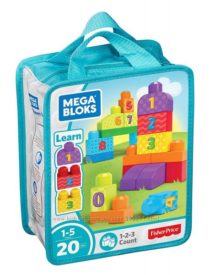 Конструктор Мега блокс Учимся считать с цифрами Mega Bloks 1-2-3 в сумочке