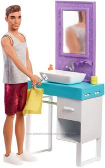Кен и ванная комната Barbie Ken Shaving & Bathroom Playset