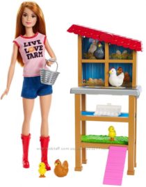 Кукла Барби куриная ферма Barbie Chicken Farmer Doll & Playset