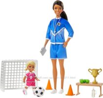 Барби футбольный тренер по футболу Barbie Soccer Coach брюнетка