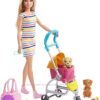 Кукла Барби Прогулка со щенками блондинка Barbie Stroll &acuten Play Pups