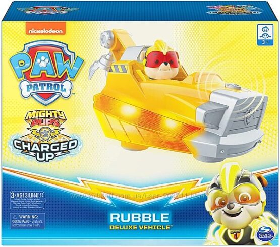 Щенячий патруль Крепыш Paw Patrol, Mighty Pups Charged Up Rubbles Deluxe