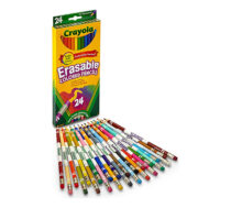 Кольорові олівці Крайола з ластиком 24 шт Crayola Erasable Colored Pencils