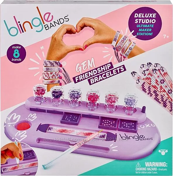 Творчий набір Blingle Bands DIY Gem Friendship Bracelet, 8 Band Deluxe