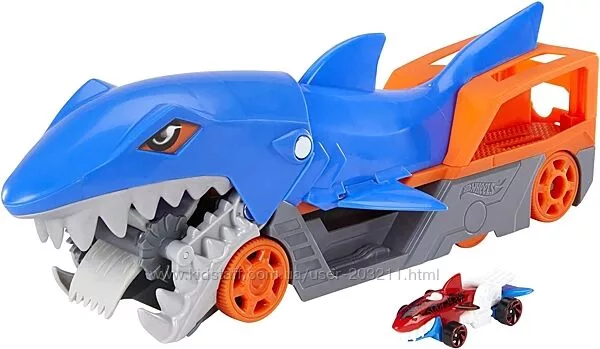 Вантажівка-транспортер Hot Wheels Toy Car Shark Chomp Transporter