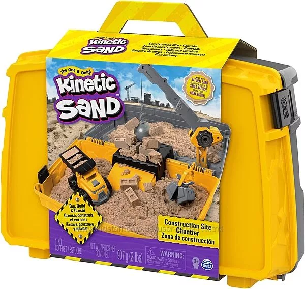 Набір кінетичний пісок будівництво в валізі Kinetic Sand Construction Site